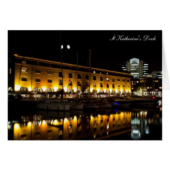 St. Katherines Dock London night Uitzicht (Voorkant Horizontaal)