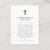 St. Kentigern First Bishop of Glasgow Prayer Card Plaatskaartje (Achterkant)