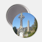 St Kevin's Cross en Round Tower Glendalough Magneet (Voorkant / Achterkant)