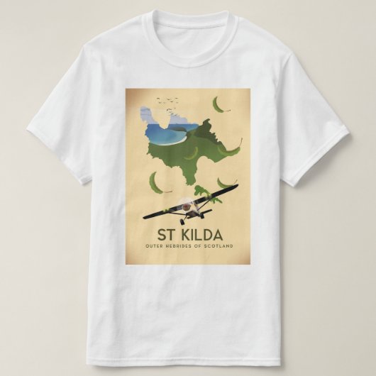 St Kilda, Buiten-Hebriden Schotland T-shirt (Design voorkant)