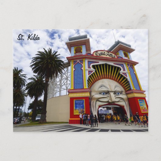 St. Kilda Luna Park Briefkaart (Voorkant)