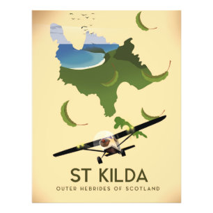 St Kilda, Outer Hebrides Scotland Foto Afdruk