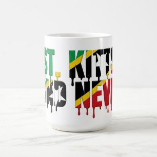 St. Kitts Drip-tekst Caraïbisch vlagontwerp Fa Koffiemok