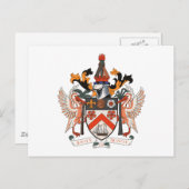 St. Kitts en Nevis-coat van Briefkaart van wapens (Voorkant / Achterkant)