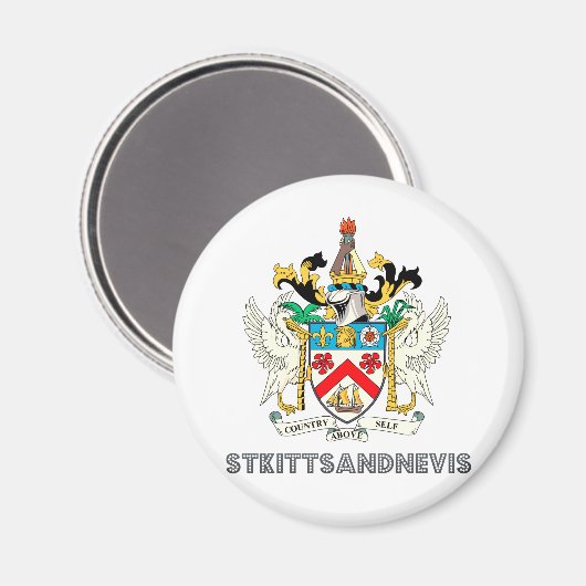 St. kitts en nevis magneet (Voorkant / Achterkant)
