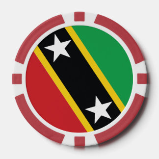 St Kitts en Nevis nationale vlag poker chips