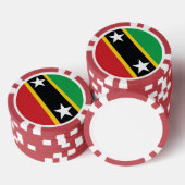 St Kitts en Nevis nationale vlag poker chips (Opstapeling)
