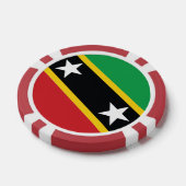St Kitts en Nevis nationale vlag poker chips (Enkel)