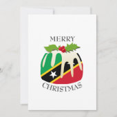 ST KITTS FLAG | Kerstmis | Festief Feestdagenkaart (Voorkant)