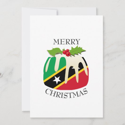 ST KITTS FLAG | Kerstmis | Festief Feestdagenkaart (Voorkant)