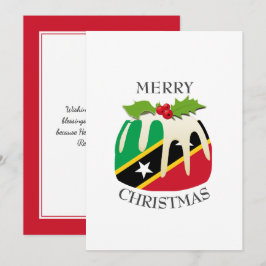 ST KITTS FLAG | Kerstmis | Festief Feestdagenkaart