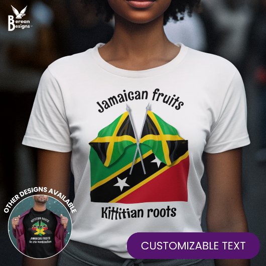 ST KITTS JAMAICA Dual Heritage  T-shirt
