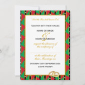 ST KITTS NEVIS Christelijk gouden script huwelijks Kaart (Voorkant)
