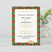 ST KITTS NEVIS Christelijk gouden script huwelijks Kaart (Staand voorkant)