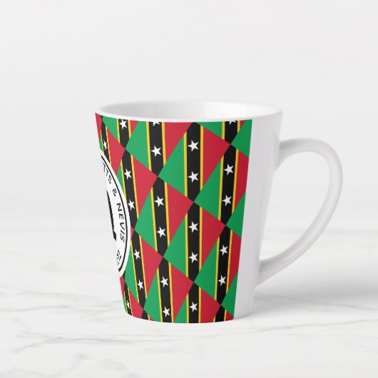 ST KITTS NEVIS FLAG | Patriottisch | Keutiaans Latte Mok (Rechts)
