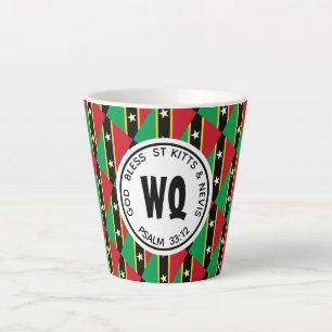 ST KITTS NEVIS FLAG Patriottisch Keutiaans Latte Mok