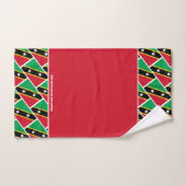 ST KITTS NEVIS FLAG Persoonlijke scripts RED Bad Handdoek (Handdoek)