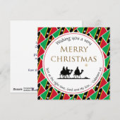 ST KITTS NEVIS FLAG Three Wise Mannen Kerstmis Feestdagenkaart (Voorkant / Achterkant)