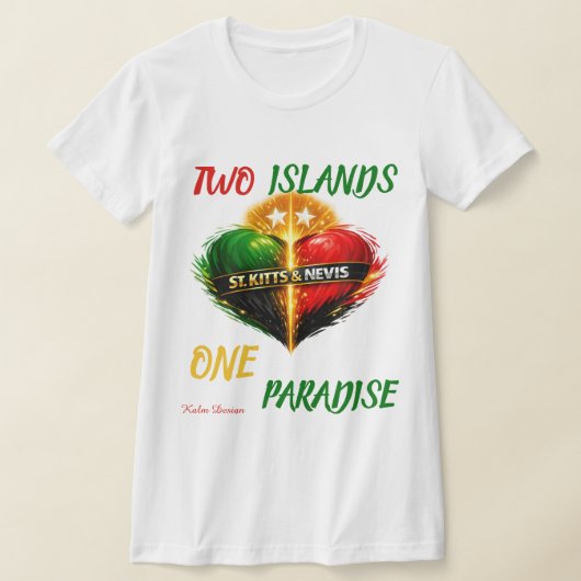 ST.Kitts & Nevis Kleurrijk T-Shirt (Laagn)