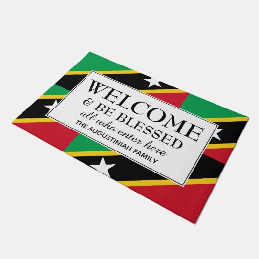 ST KITTS NEVIS Welkom Deurmat (Schuin)