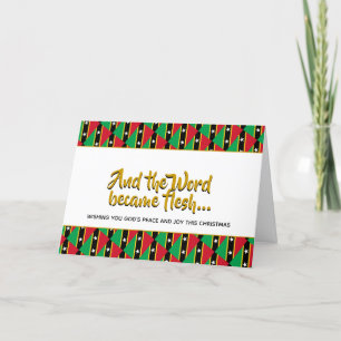 ST KITTS & NEVIS Word Flesh CHRISTMAS Feestdagen Kaart
