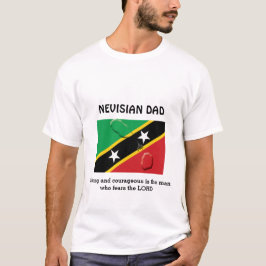 ST KITTS NEVISIAN DAD Sterk Moedig Gepersonaliseer T-shirt