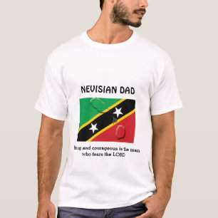 ST KITTS NEVISIAN DAD Sterk Moedig Gepersonaliseer T-shirt
