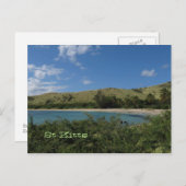 St. Kitts Tropical Beach Photo Briefkaart (Voorkant / Achterkant)