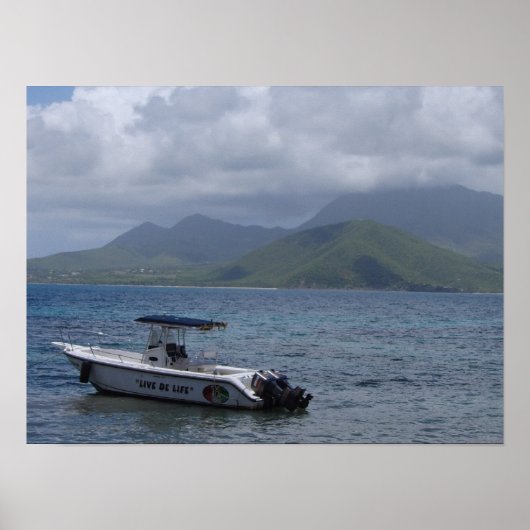 St Kitts, Turtle Beach Poster (Voorkant)