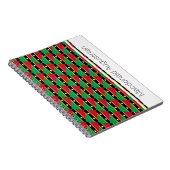 ST KITTS VLAG Aangepaste Naam Notitieboek Dagboek (Rechterzijde)