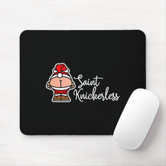St. Knickerless Funny Mooning Santa Claus Christma Muismat (Met muis)