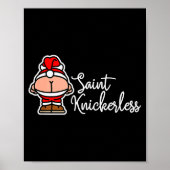 St. Knickerless Funny Mooning Santa Claus Christma Poster (Voorkant)
