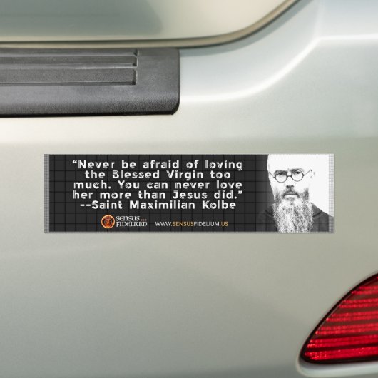 St. Kolbe "Loving Mary"-Bumpersticker Bumpersticker (Op auto)