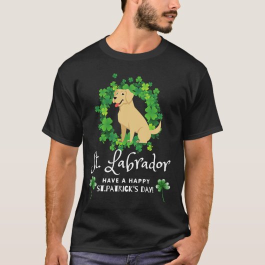 St Labrador St Patrick's Day Dog T-shirt (Voorkant)