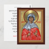St. Laura Prayer Card Briefkaart (Voorkant / Achterkant)
