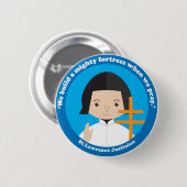 St. Lawrence Justinian Ronde Button 5,7 Cm (Voorkant /achterkant)