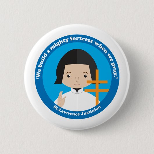St. Lawrence Justinian Ronde Button 5,7 Cm (Voorkant)