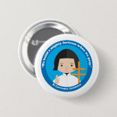 St. Lawrence Justinian Ronde Button 5,7 Cm (Voorkant /achterkant)