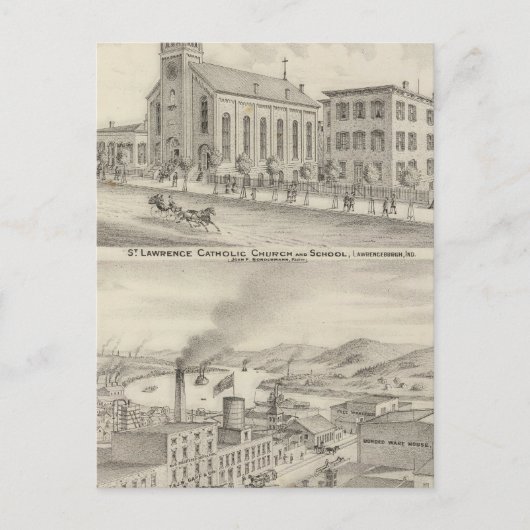 St Lawrence Katholieke Kerk en School Briefkaart (Voorkant)