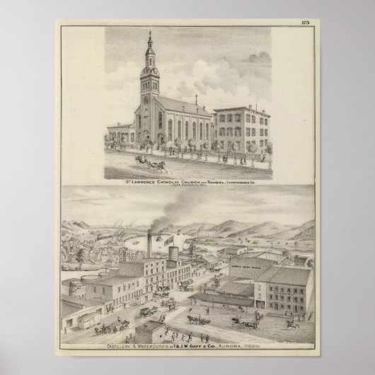 St Lawrence Katholieke Kerk en School Poster (Voorkant)