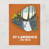 St Lawrence New York Reisposter Briefkaart (Voorkant)
