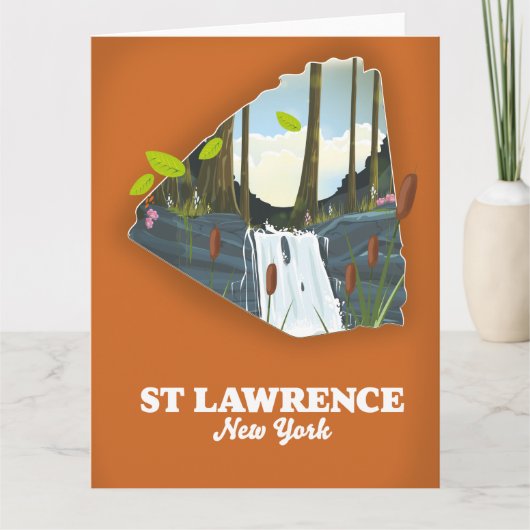 St Lawrence New York Reisposter Kaart (Voorkant)
