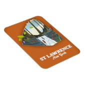 St Lawrence New York Travel poster Magneet (Rechterzijde)