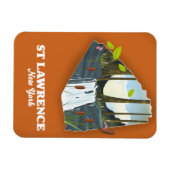 St Lawrence New York Travel poster Magneet (Horizontaal)
