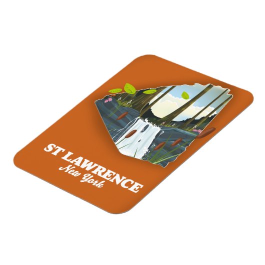 St Lawrence New York Travel poster Magneet (Linkerzijde)