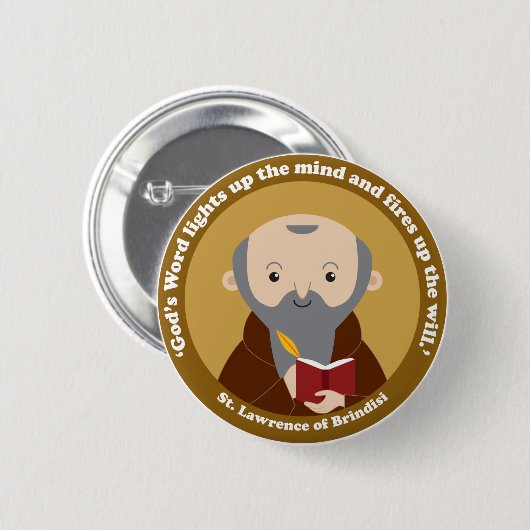 St. Lawrence of Brindisi Ronde Button 5,7 Cm (Voorkant /achterkant)