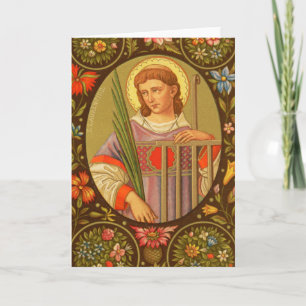 St Lawrence of Rome (PM 04) Blank Greeting Kaart