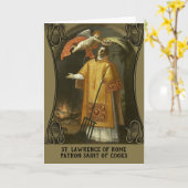 St. Lawrence Patron Saint-Cooks Kaart (Gele Bloem)