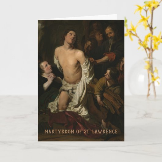 St. Lawrence Prayer Saint-Cooks Kaart (Gele Bloem)