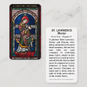 St. Lawrence Religieuze Katholieke Martelaar Praye Plaatskaartje (Voorkant / Achterkant)